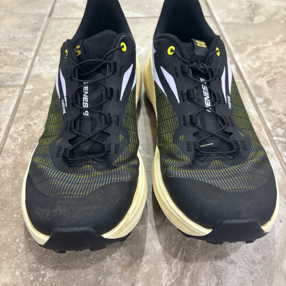 Salomon S/LAB Genesis Trail Running Shoes Black Yellow Matryx 474437 Womens 9 - Picture 4 of 14